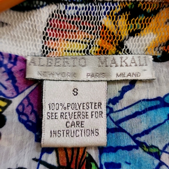 Ladies Jacket size S. Alberto Makali butterfly and floral print - Picture 3 of 4